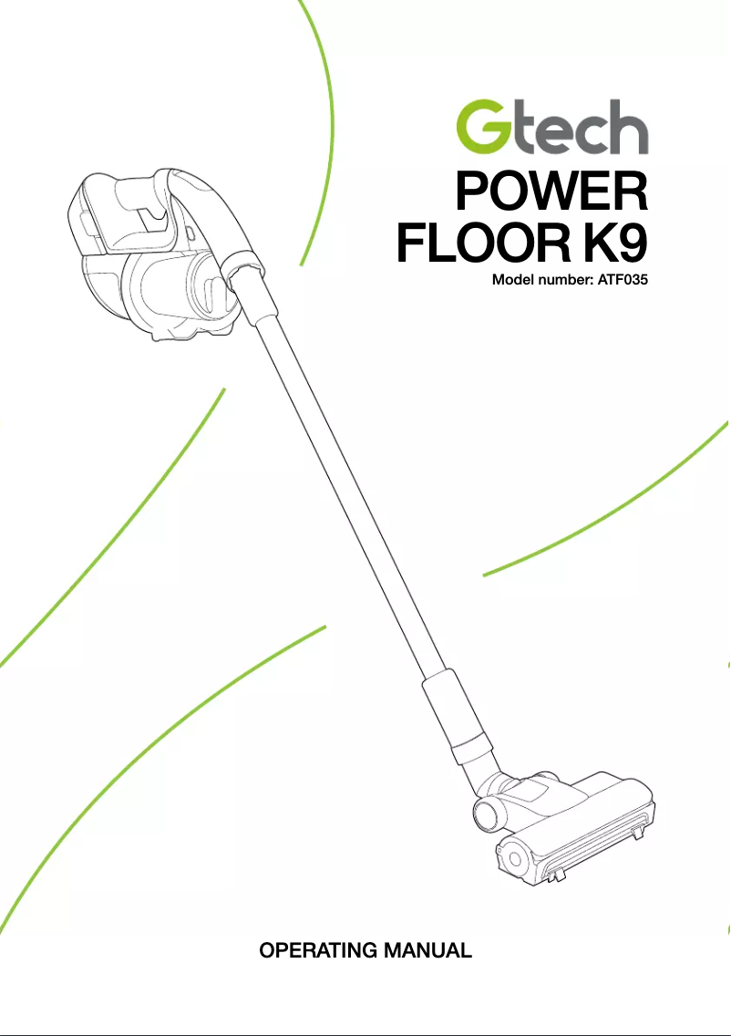Image de la première page du manuel de l'appareil Power Floor K9 ATF035