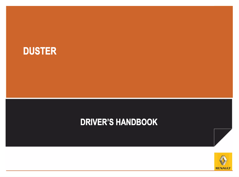 Page 1 de la notice Manuel utilisateur Renault Duster (2012)