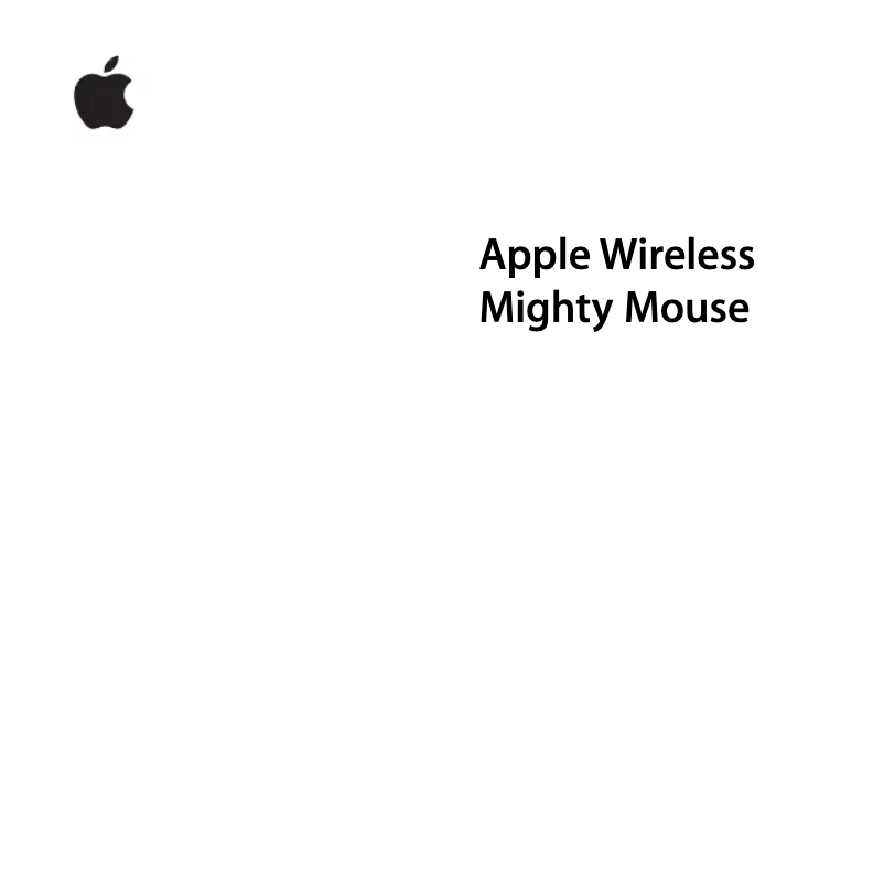 Page n°1 - Manuel utilisateur Apple Wireless Mighty Mouse