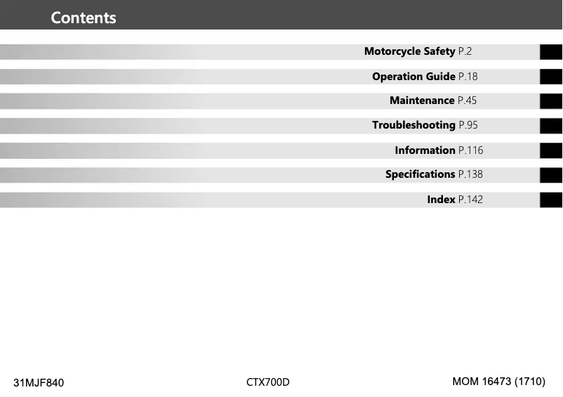 Imagen de la primera página del manual del dispositivo CTX700 (2018)