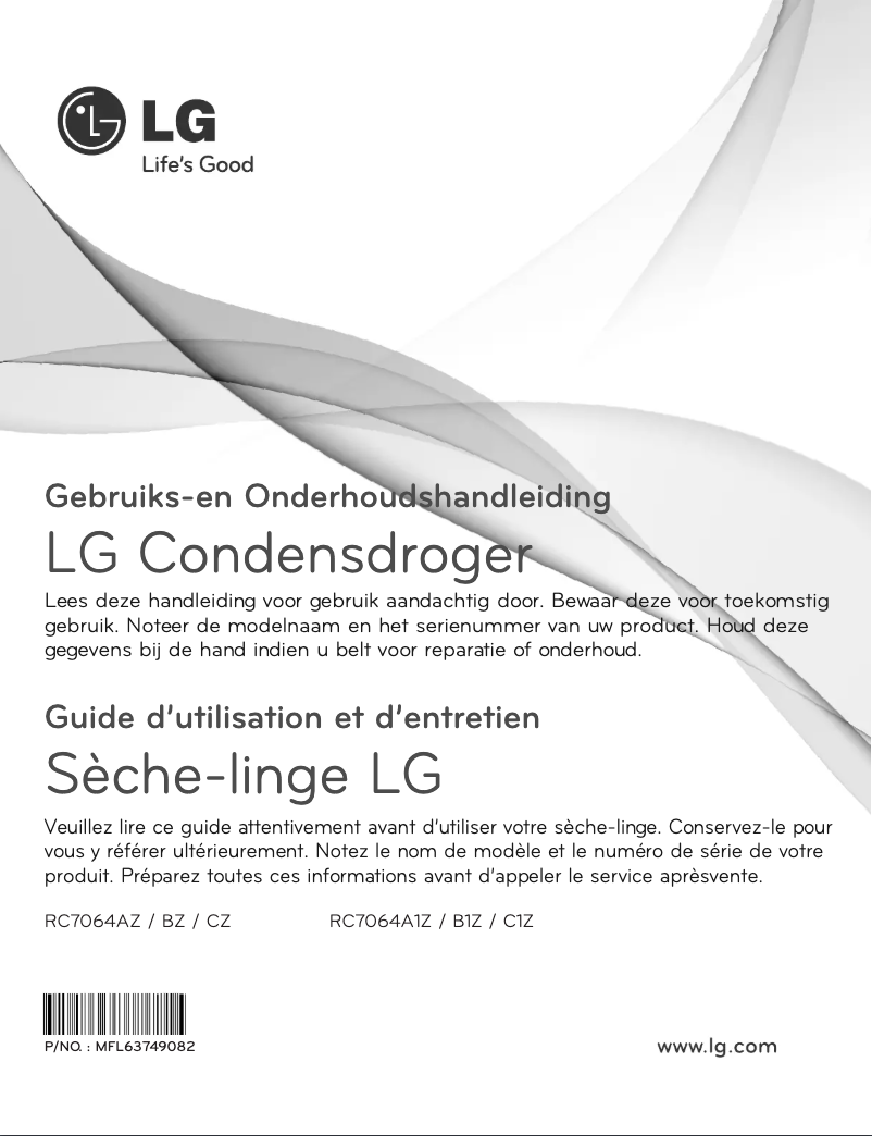 Page n°1 - Manuel utilisateur LG RC7064BZ
