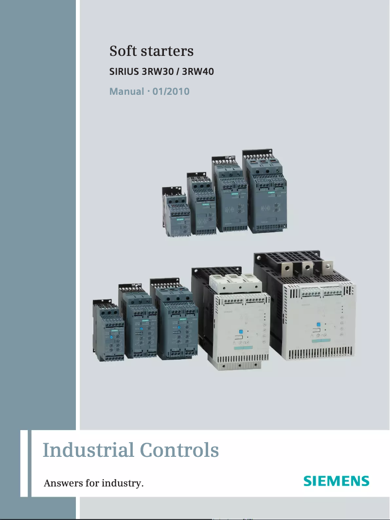 Page n°1 - Manuel utilisateur Siemens 3RW4026-1BB15