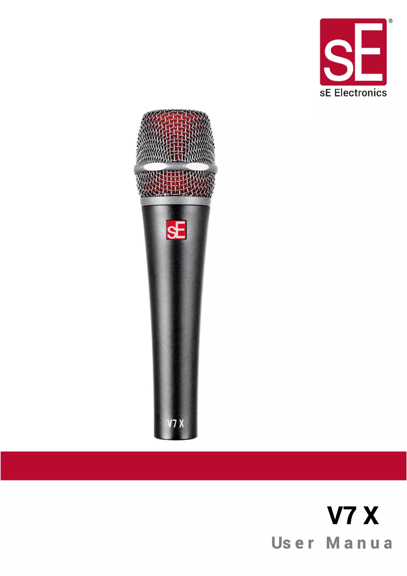 Image de la première page du manuel de l'appareil V7 X