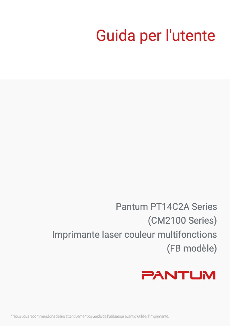 Page n°1 - Manuel utilisateur Pantum CM2100DW