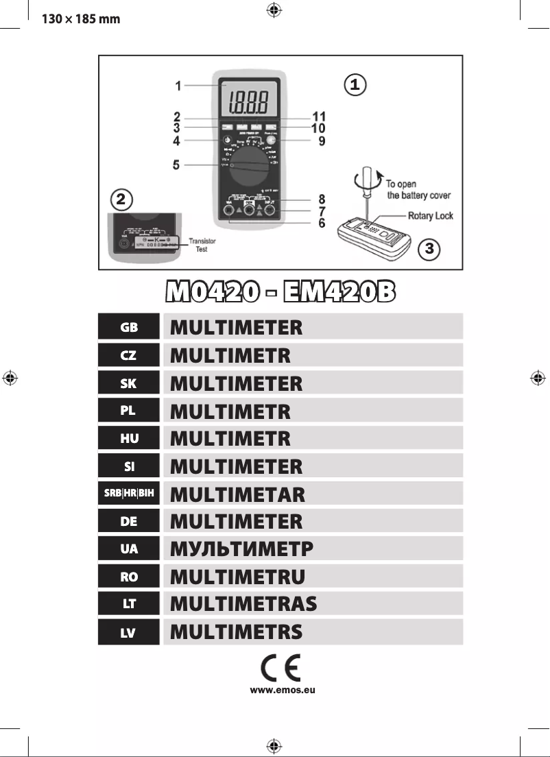 Page n°1 - Manuel utilisateur Emos EM420B