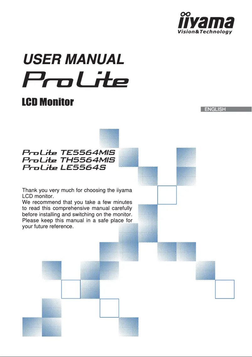 Page 1 de la notice Manuel utilisateur Iiyama TH5564MIS-B2AG