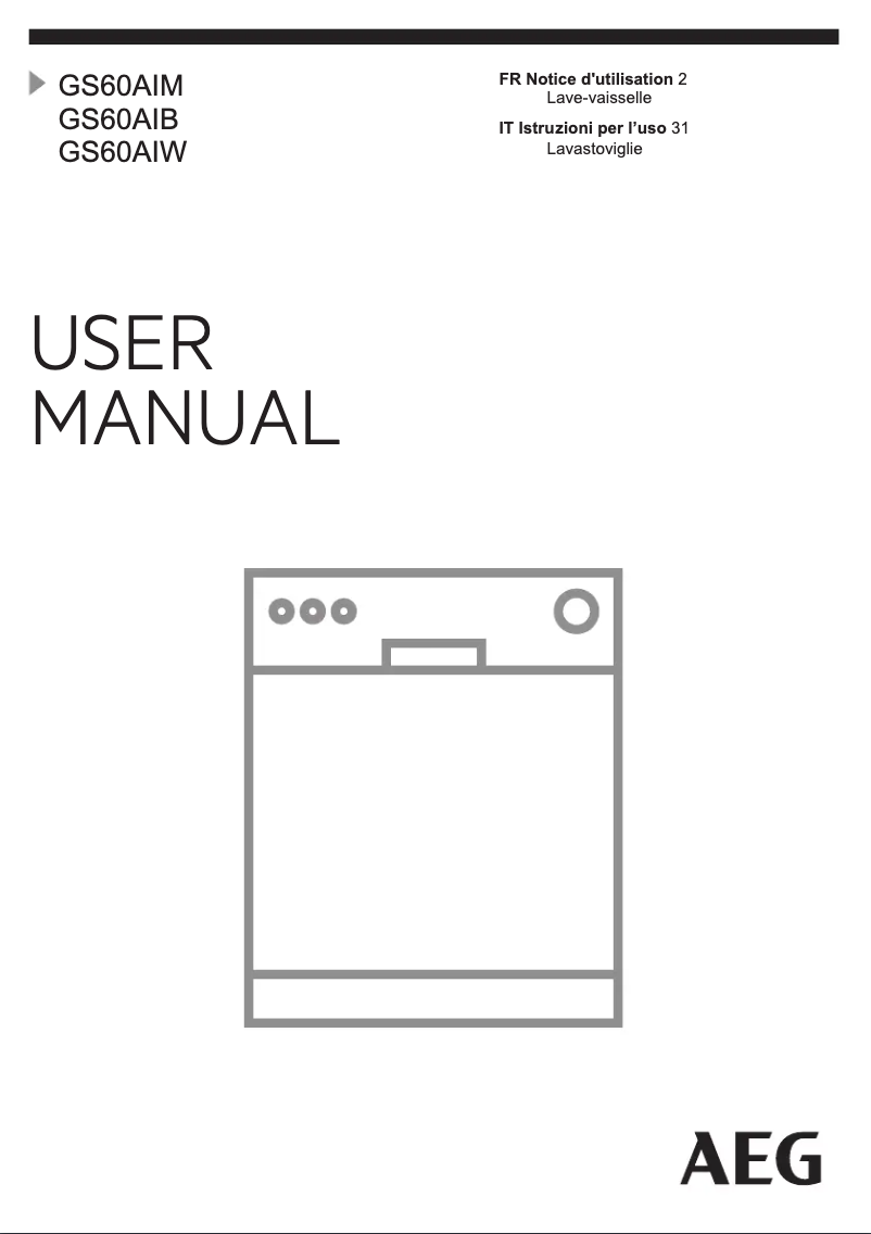 Page n°1 - Manuel utilisateur AEG GS60AIB