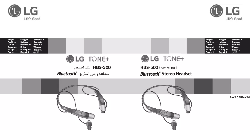 Page n°1 - Manuel utilisateur LG Tone+ HBS-500