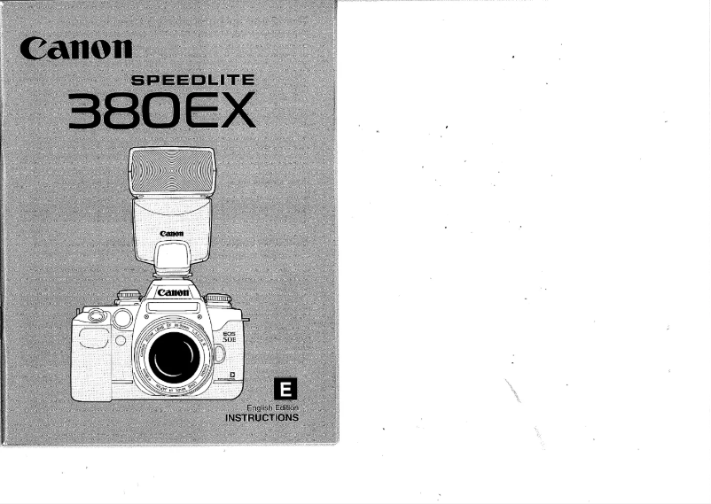 Page 1 de la notice Manuel utilisateur Canon Speedlite 380EX