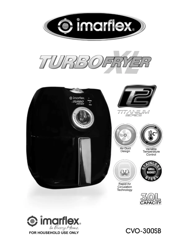 Page 1 de la notice Manuel utilisateur Imarflex Turbo Fryer CVO-300SB