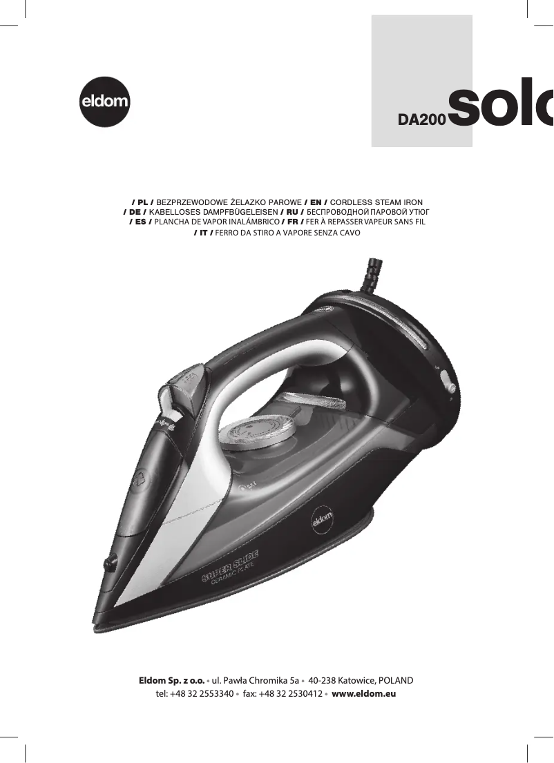 Page n°1 - Manuel utilisateur Eldom Solo DA200