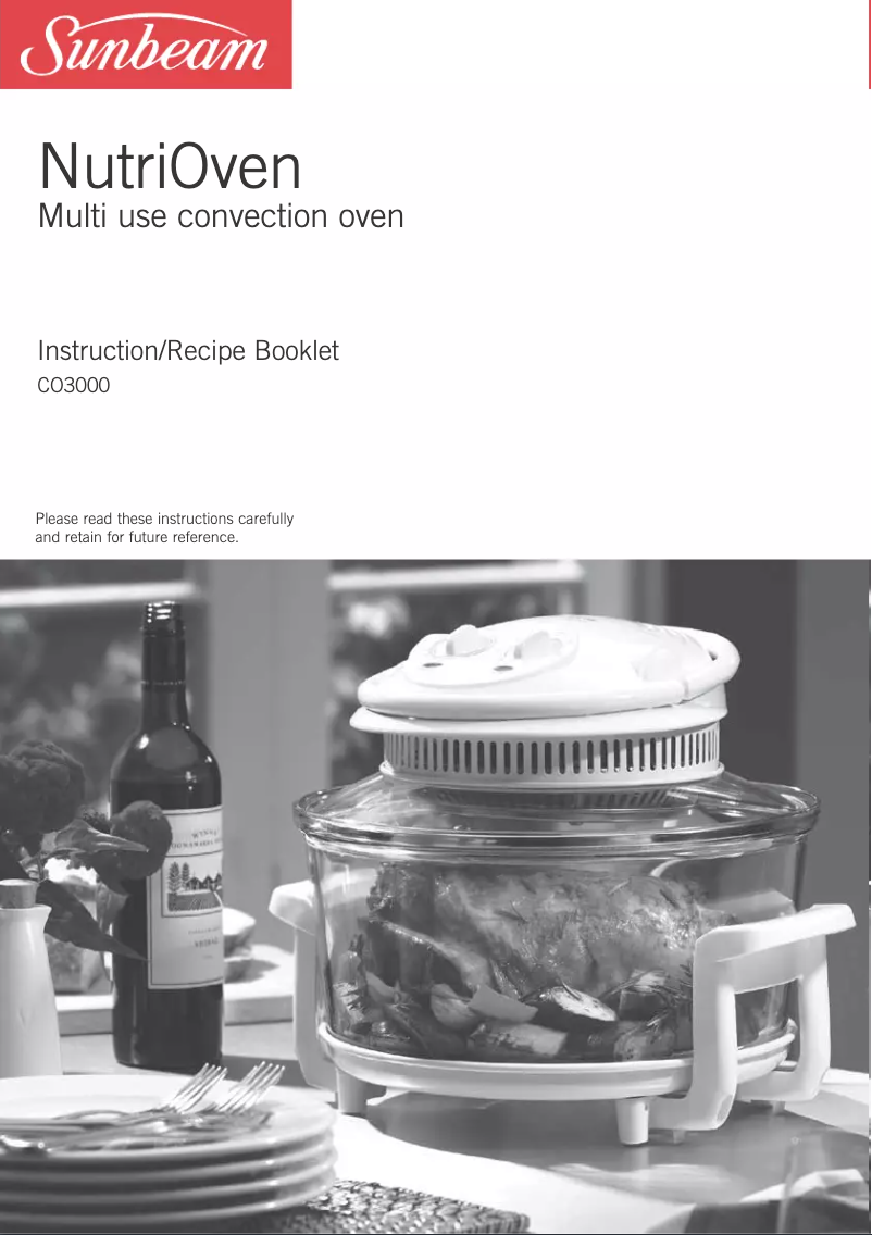 Page 1 de la notice Manuel utilisateur Sunbeam NutriOven CO3000