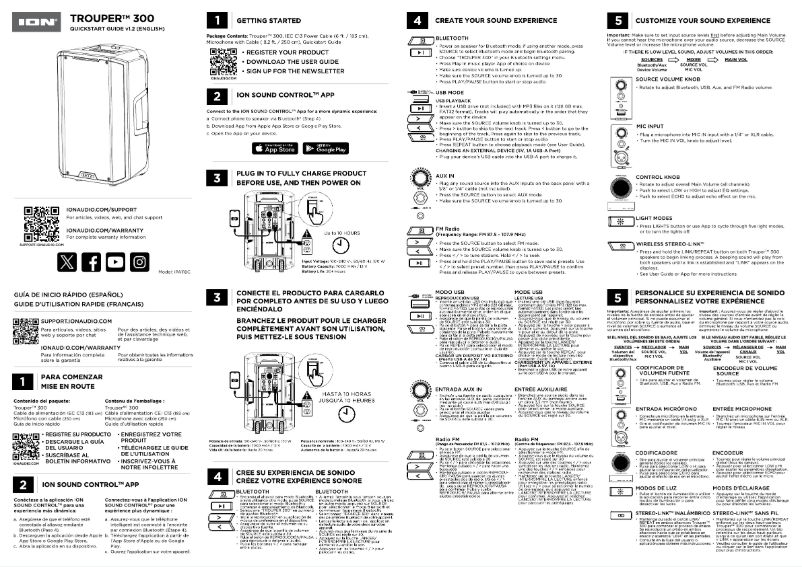 Page n°1 - Guide de démarrage rapide ION Trouper 300