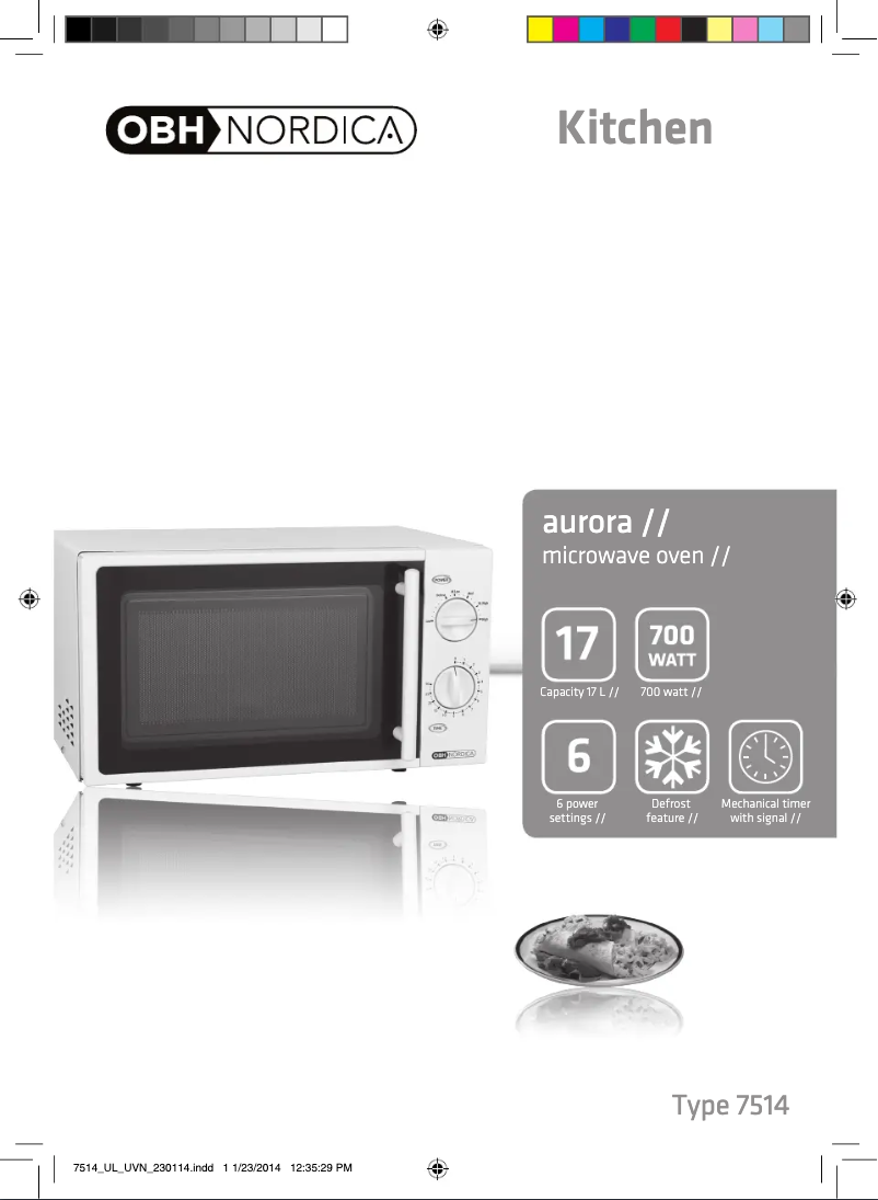 Page 1 de la notice Manuel utilisateur OBH Nordica Aurora