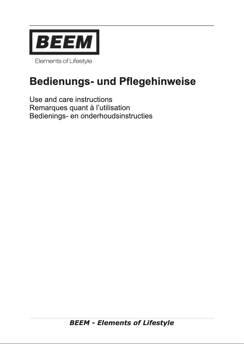 Page 1 de la notice Manuel utilisateur BEEM Tea Expresser