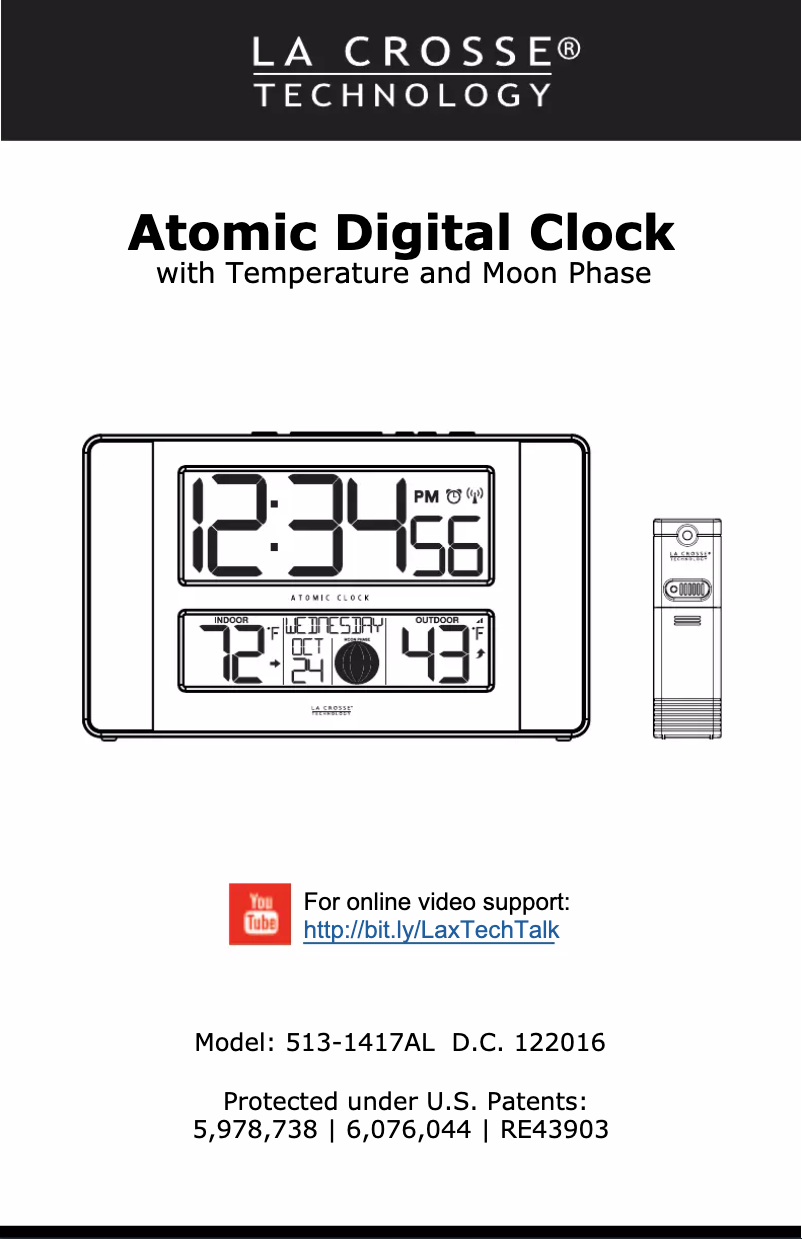 Page 1 de la notice Manuel utilisateur La Crosse Technology 513-1417AL