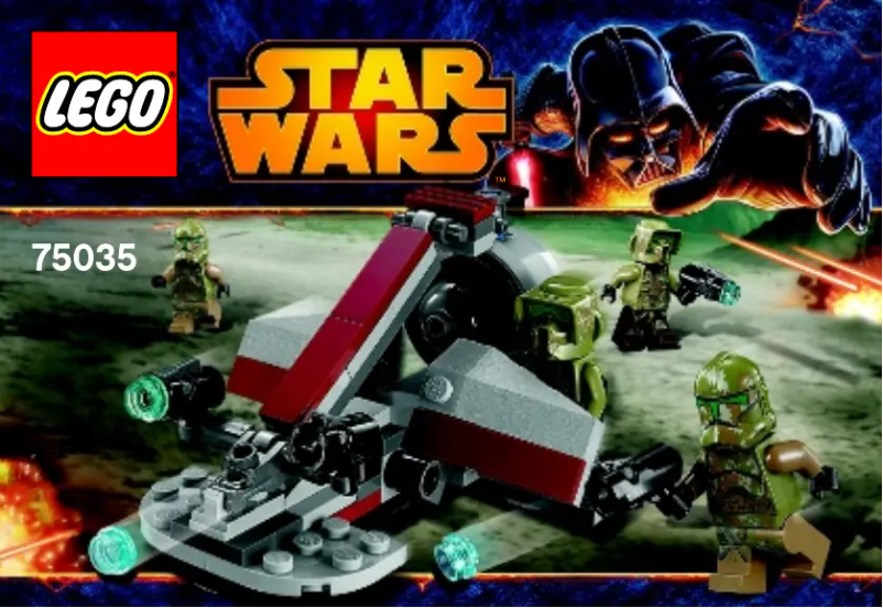 Page 1 de la notice Manuel utilisateur Lego Star Wars 75035