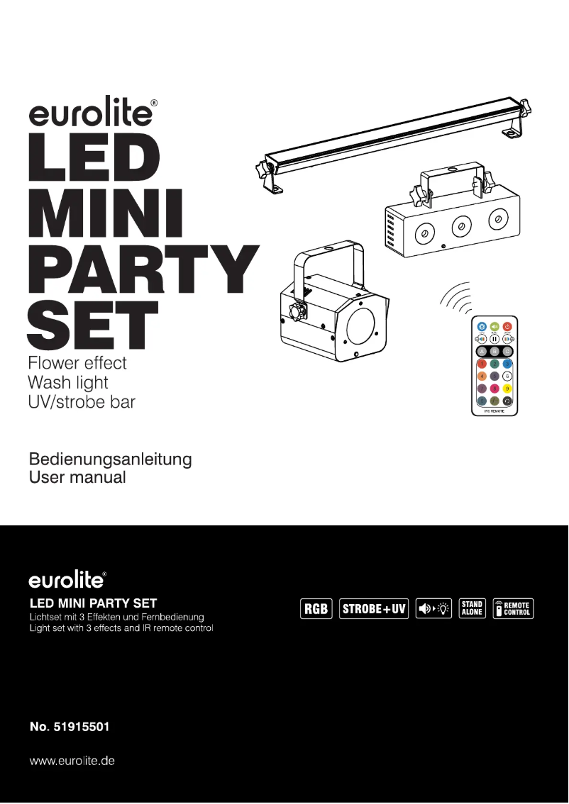 Page 1 de la notice Manuel utilisateur Eurolite LED Mini Party Set