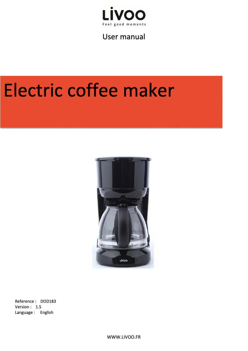 Imagen de la primera página del manual del dispositivo DOD183