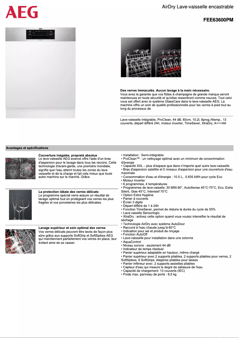 Image de la première page du manuel de l'appareil FEE63600PM