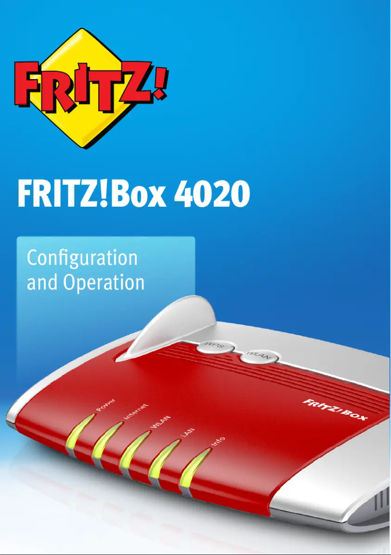 Page 1 de la notice Manuel utilisateur AVM FRITZ!Box 4020