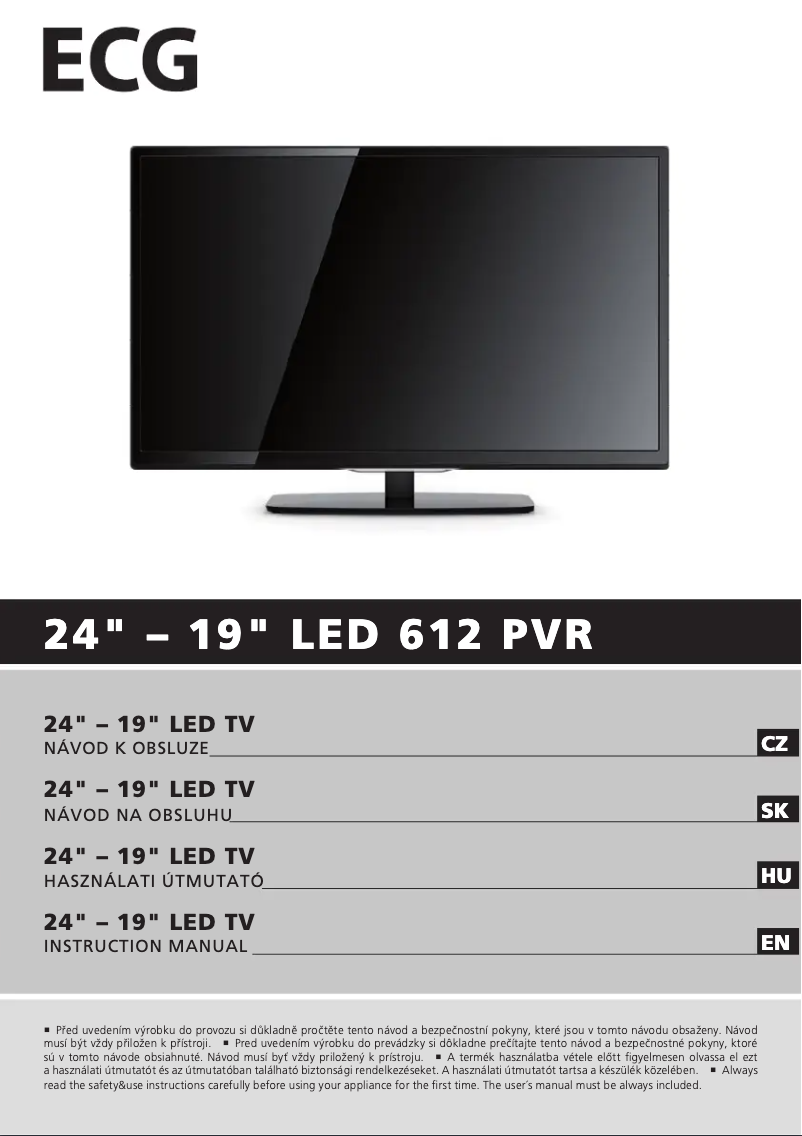 Página 1 del manual Manual de usuario ECG 19LED612