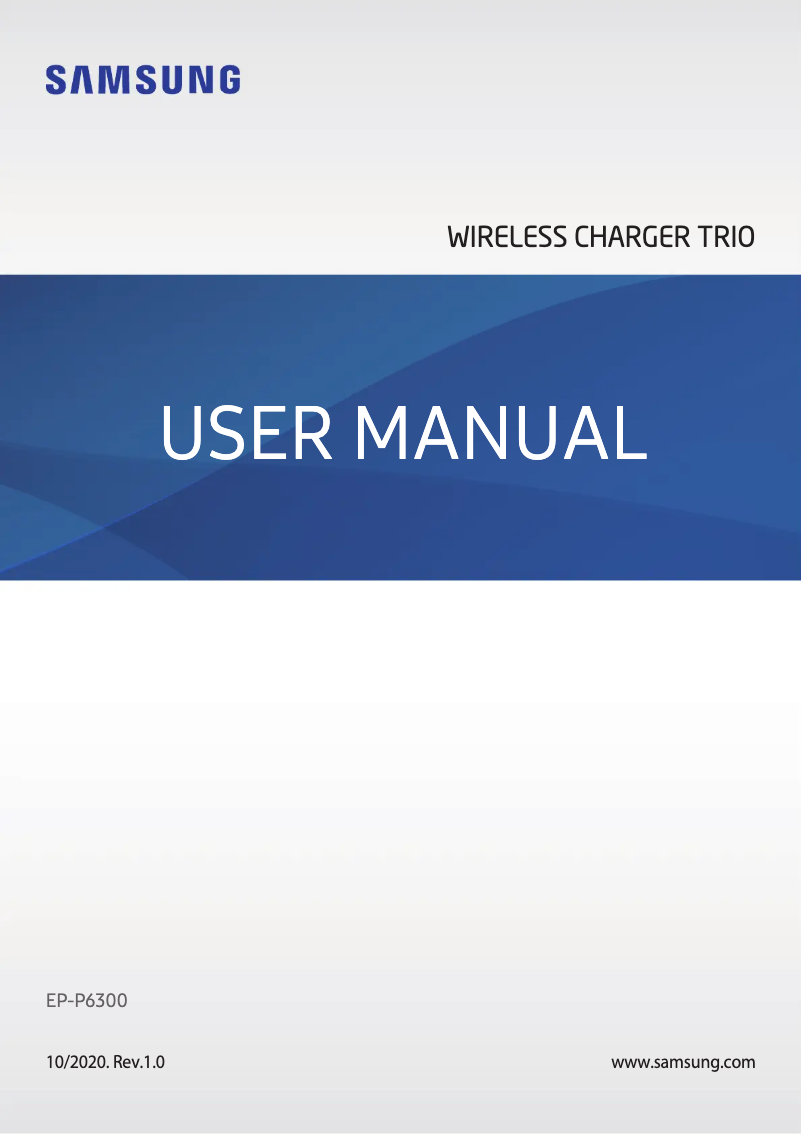 Page n°1 - Manuel utilisateur Samsung EP-P6300