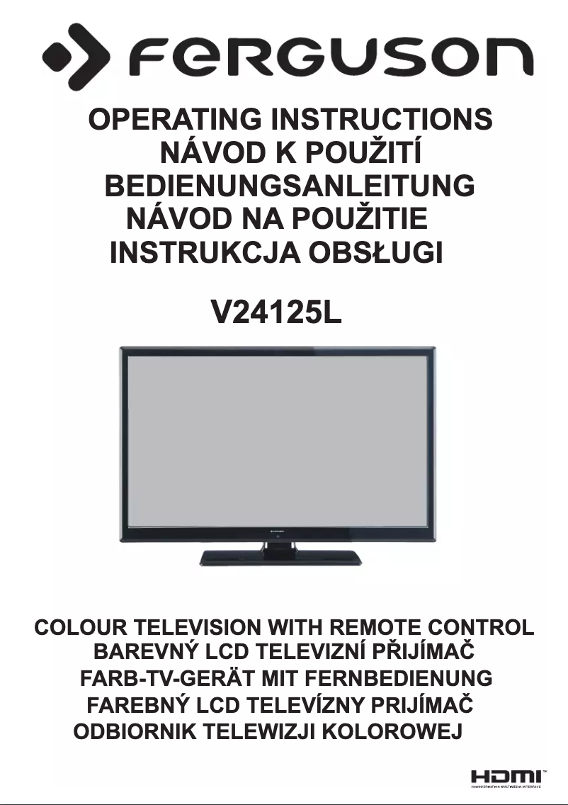 Image de la première page du manuel de l'appareil V24125L