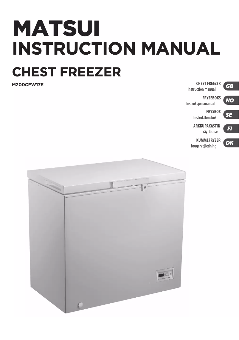Page 1 de la notice Manuel utilisateur Matsui M200CFW17E