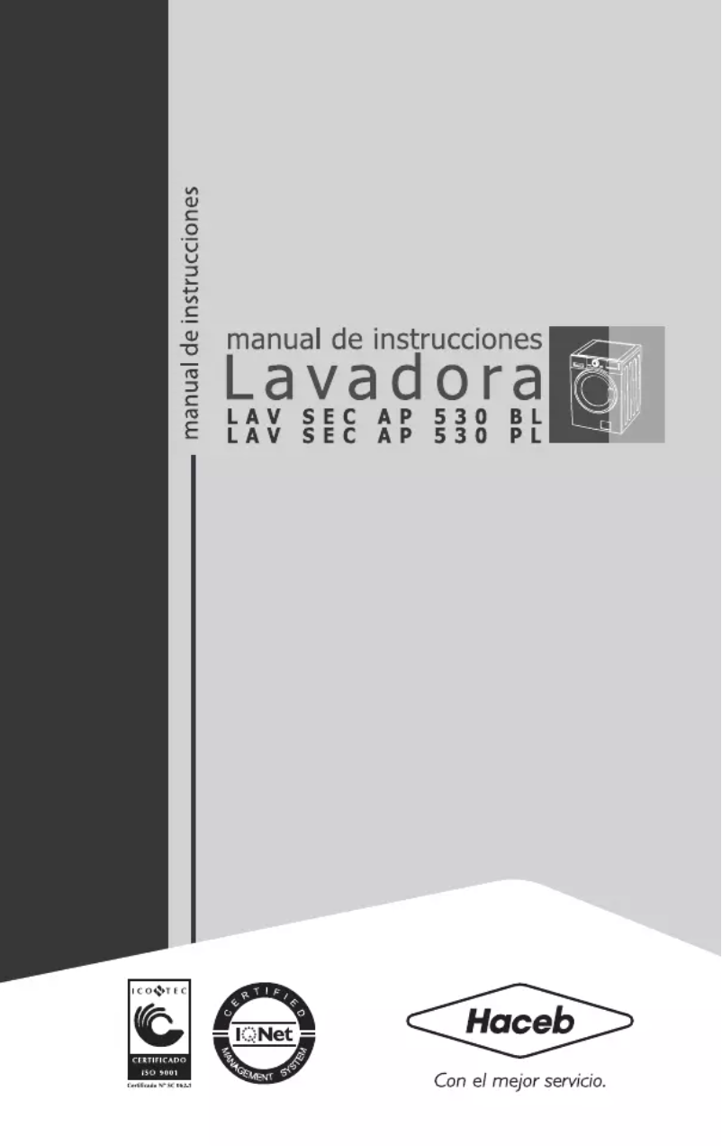 Page 1 de la notice Manuel utilisateur Haceb Appiani 530 BL