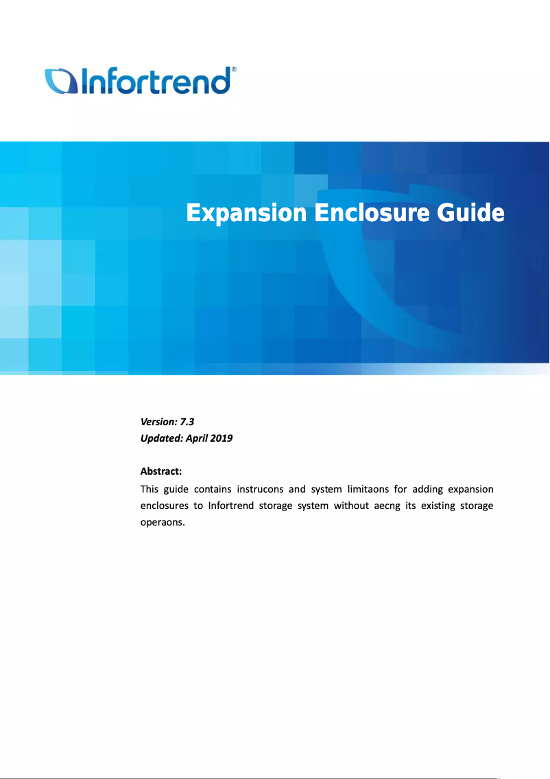 Page n°1 - Manuel utilisateur Infortrend EonStor DS 2024B