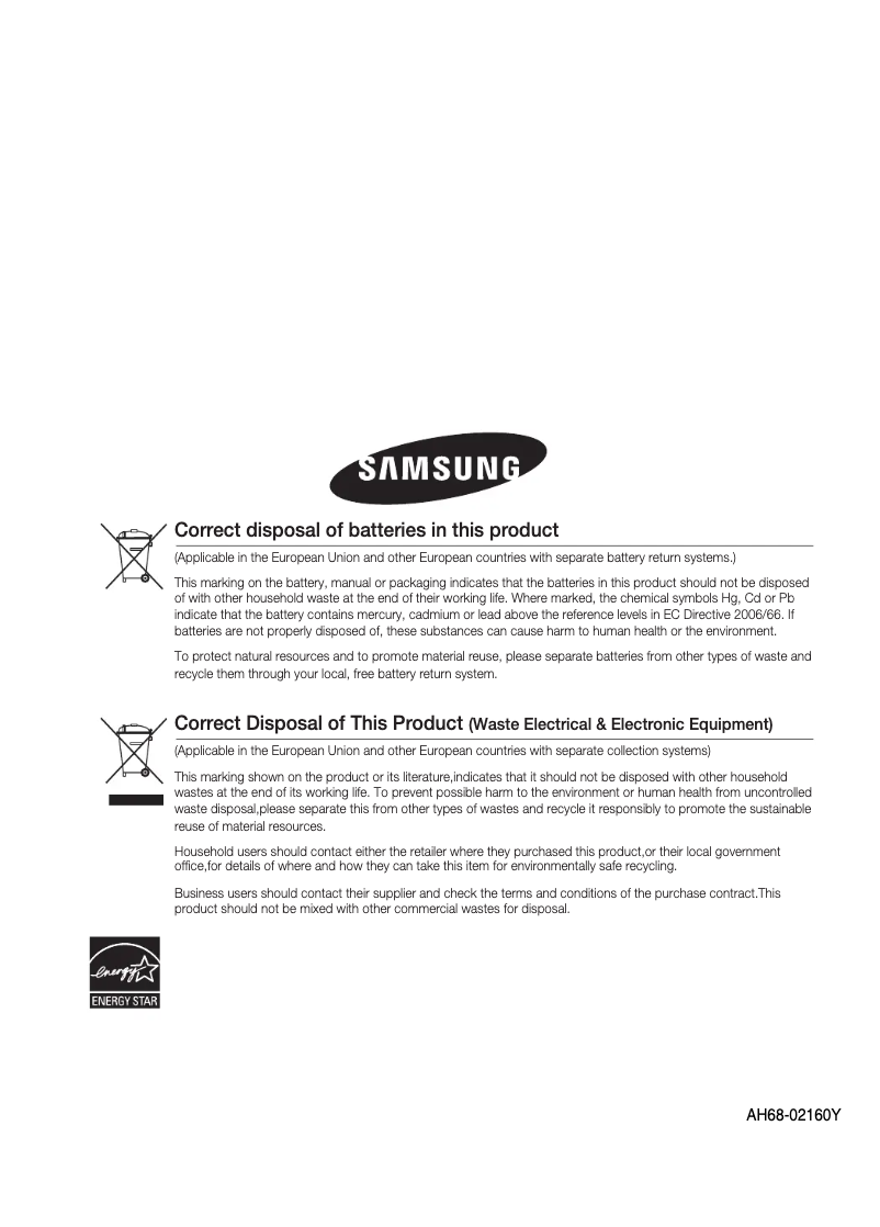 Page 1 de la notice Manuel utilisateur Samsung MM-KG36