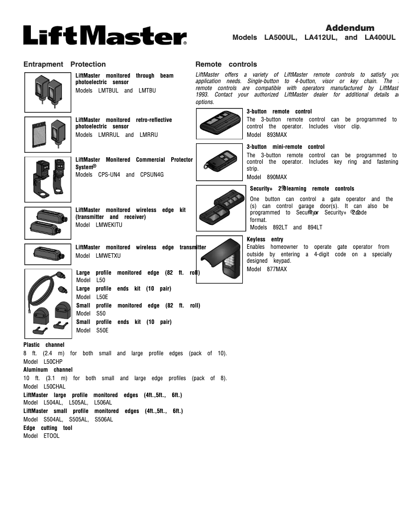 Image de la première page du manuel de l'appareil LA400UL