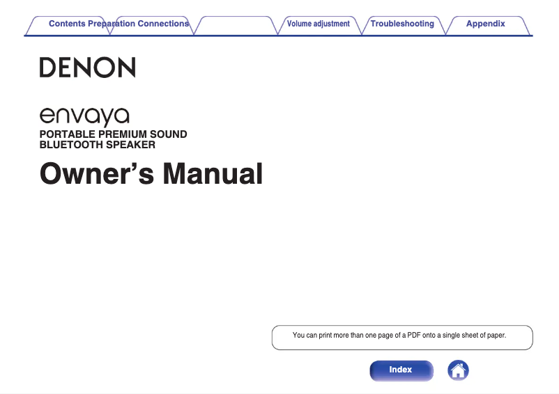 Page 1 de la notice Manuel utilisateur Denon DSB-200