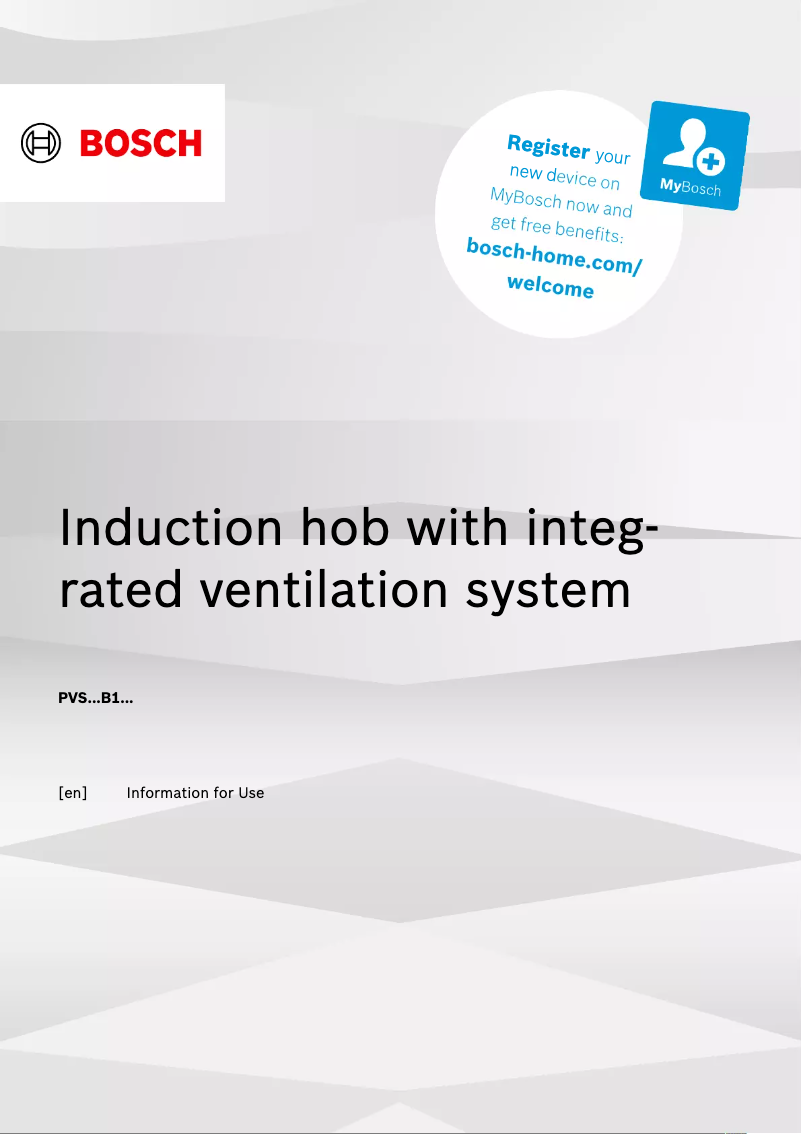 Page 1 de la notice Manuel utilisateur Bosch PVS611B16E