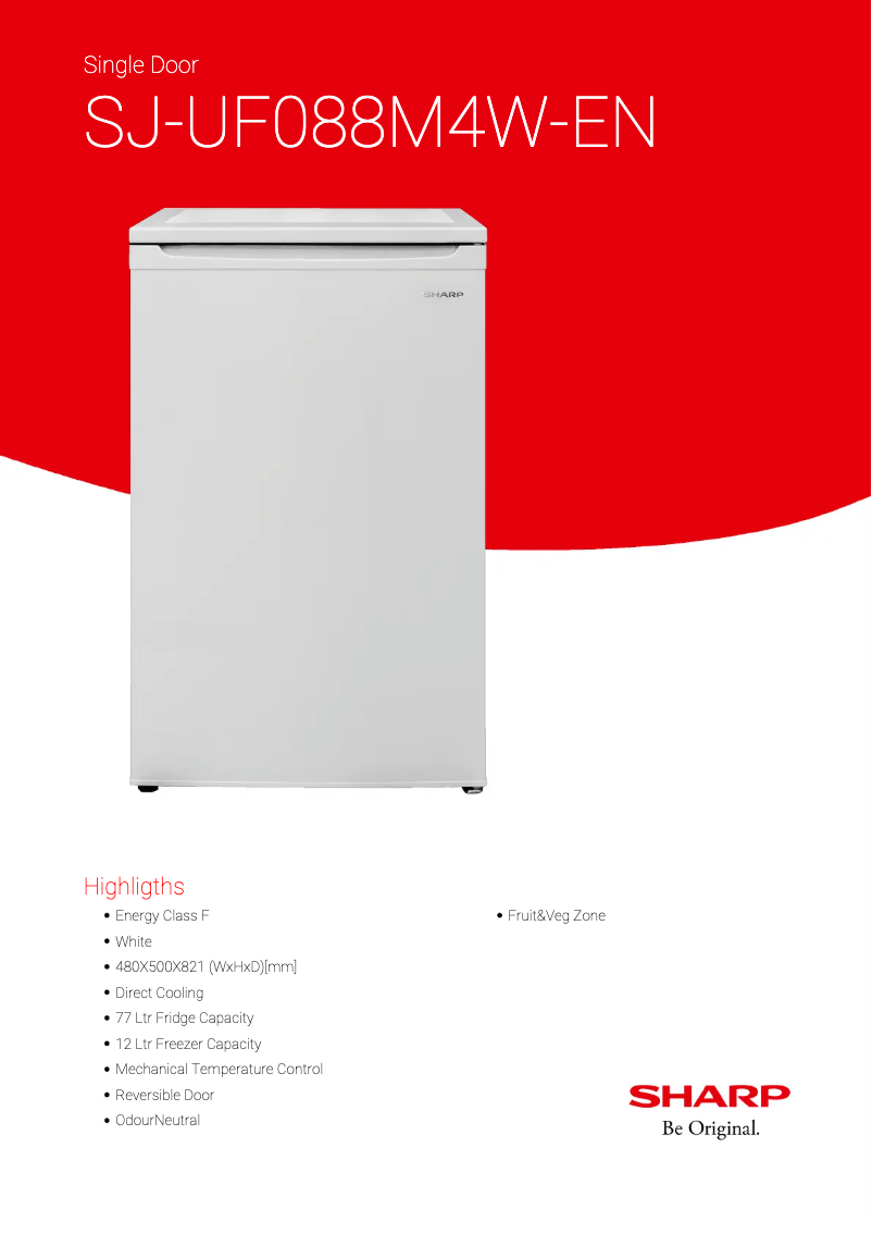 Image de la première page du manuel de l'appareil SJ-UF088M4W-EN