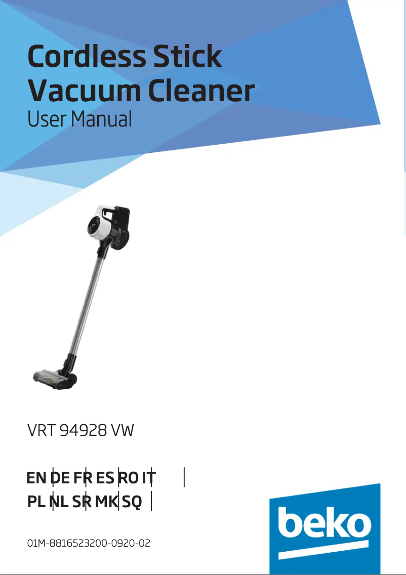 Image de la première page du manuel de l'appareil VRT 94928 VW