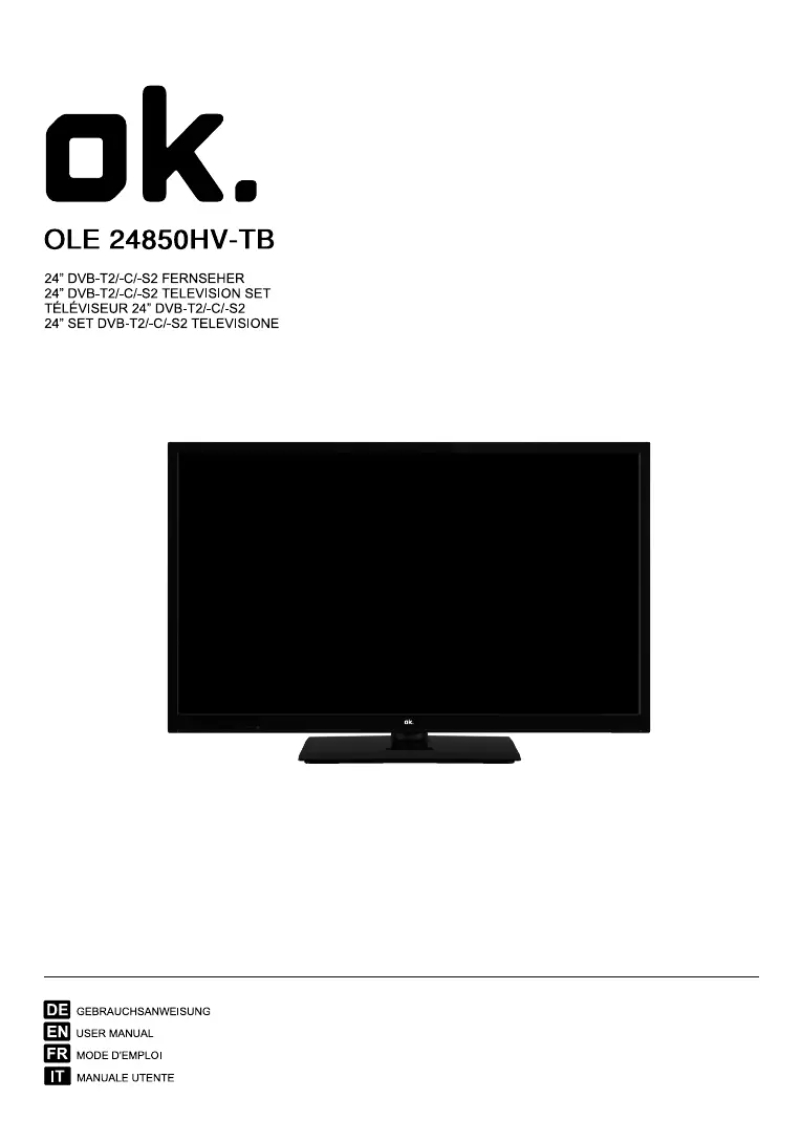 Page 1 de la notice Manuel utilisateur OK OLE 24850HV-TB