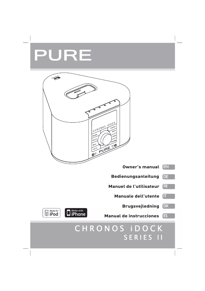 Page n°1 - Manuel utilisateur Pure Chronos iDock Series II