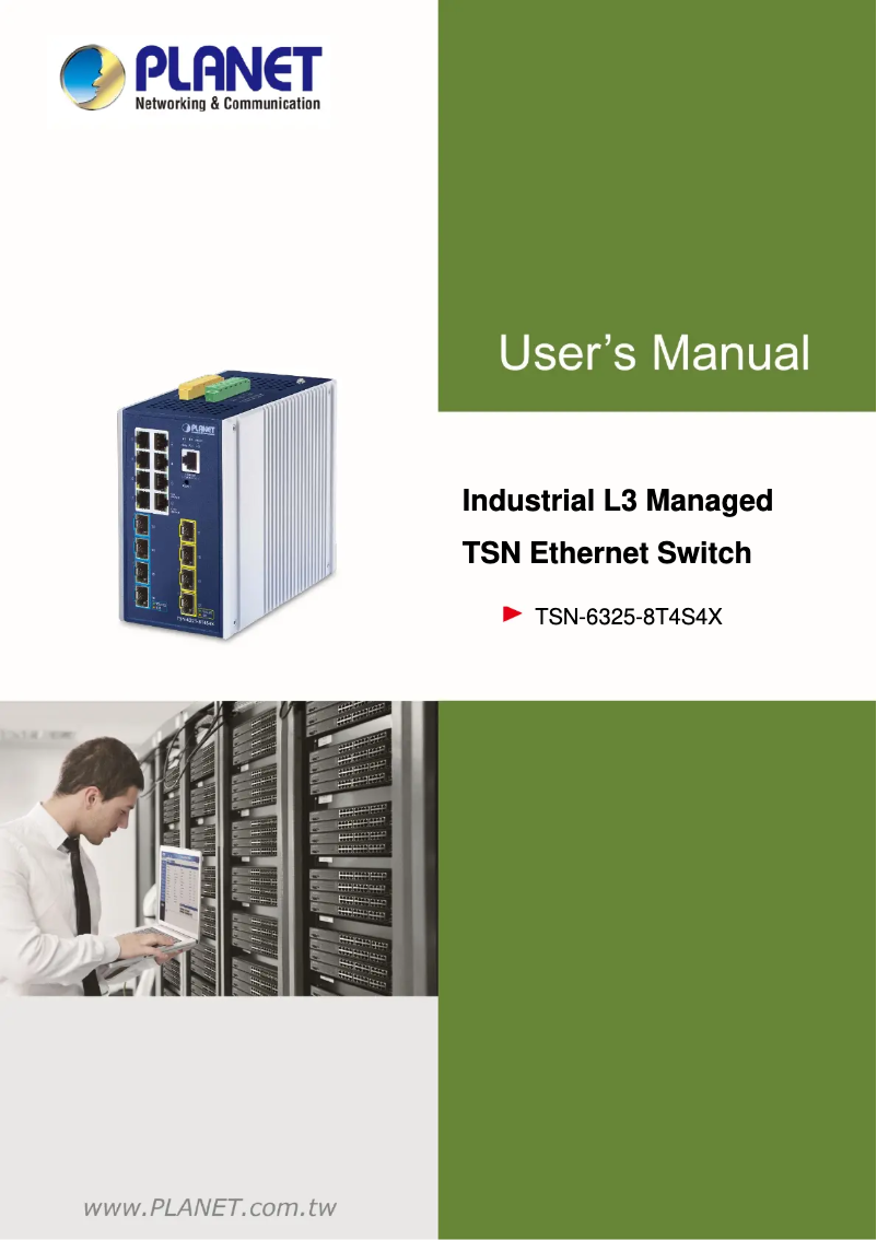 Page n°1 - Manuel utilisateur Planet TSN-6325-8T4S4X