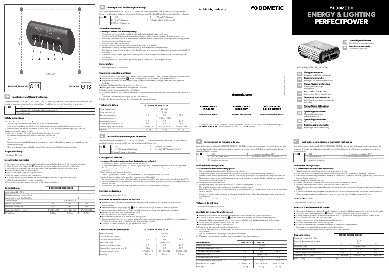 Página 1 del manual Manual de usuario Dometic PerfectCharge DCDC 06