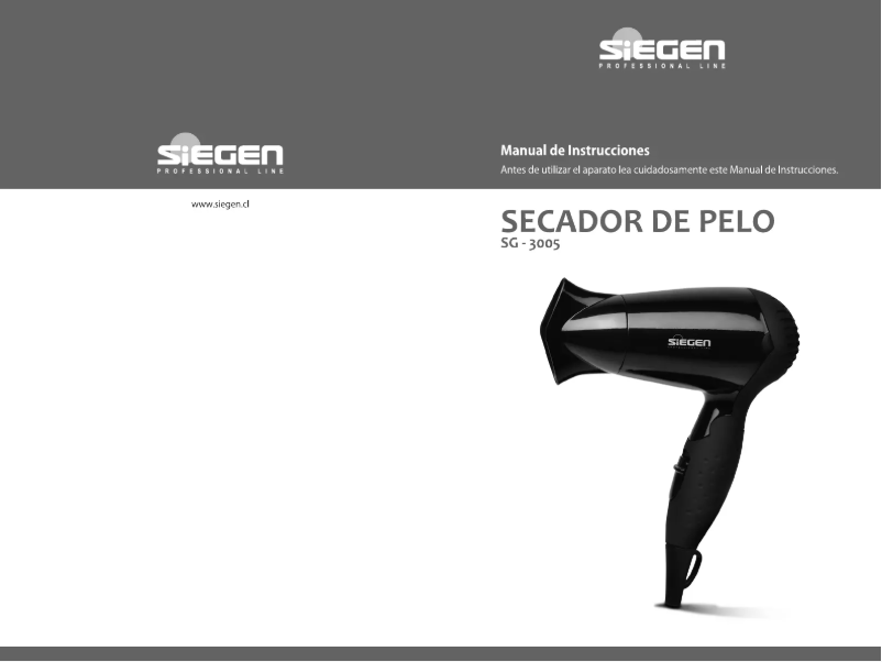 Page 1 de la notice Manuel utilisateur Siegen SG-3005