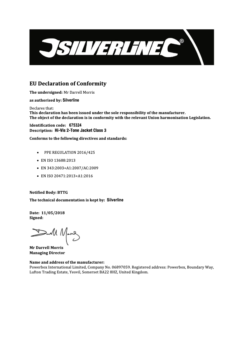 Page 1 de la notice Manuel utilisateur Silverline 675324