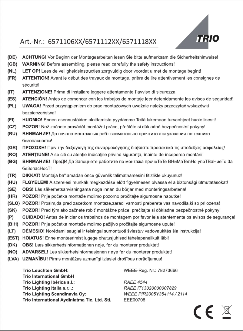 Image de la première page du manuel de l'appareil Zeus 657111201