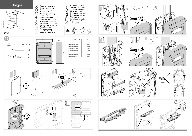 Page 1 de la notice Manuel utilisateur Hager VS318PT