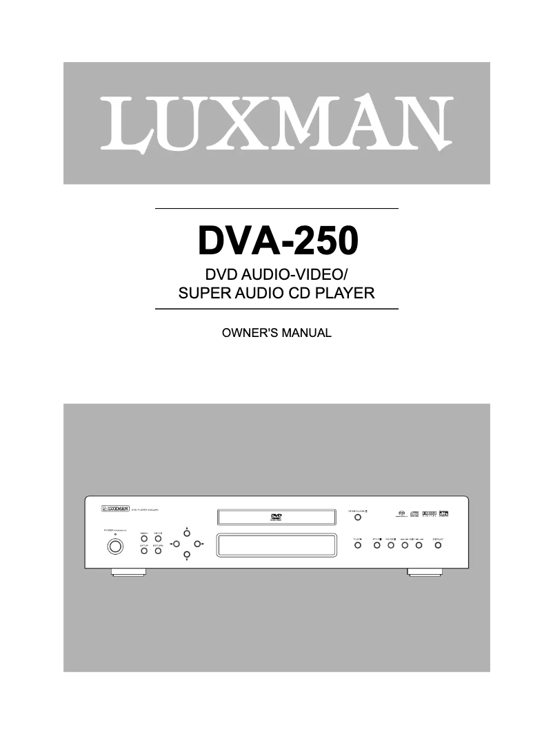 Image de la première page du manuel de l'appareil DVA-250