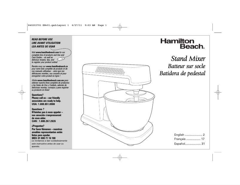 Image de la première page du manuel de l'appareil 63326