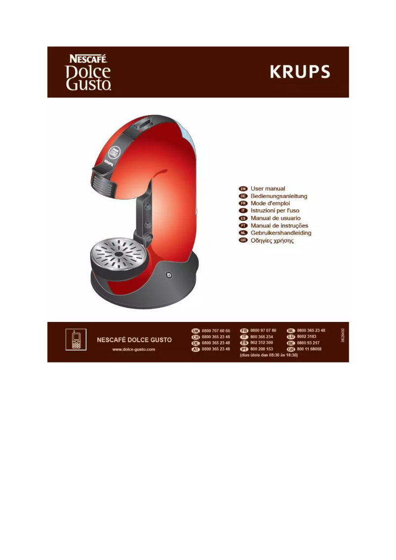 Page n°1 - Manuel utilisateur Krups Nescafe Dolce Gusto KP3019