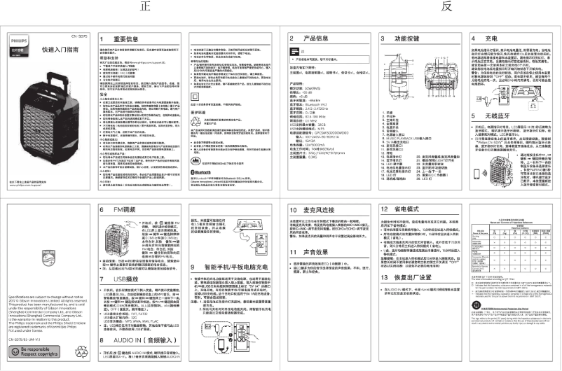 Page 1 of the manual User Manual Philips SD75
