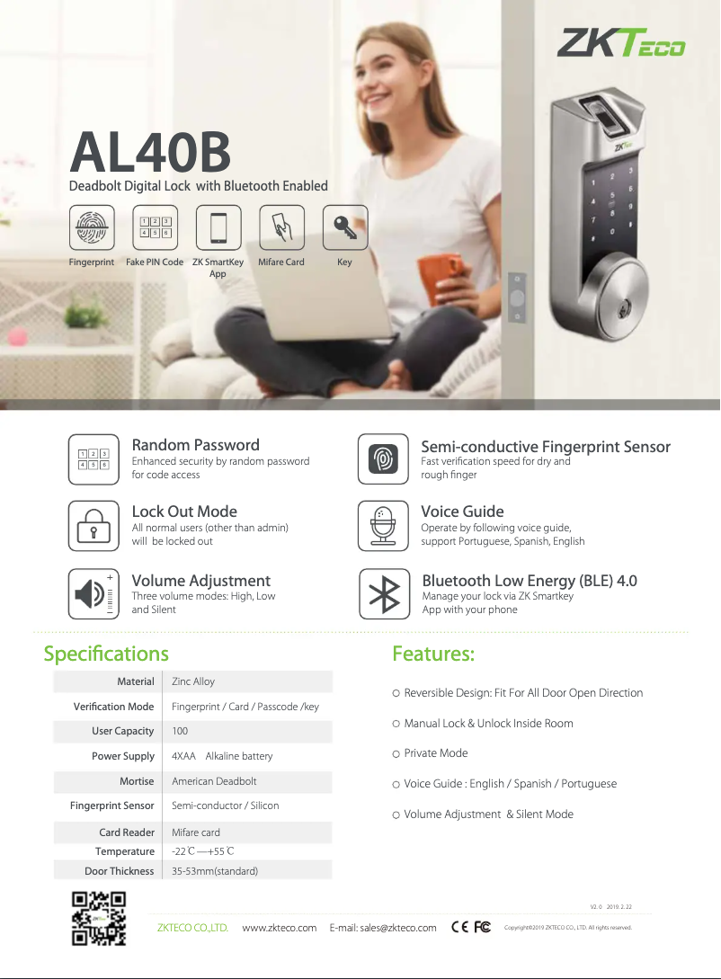 Image de la première page du manuel de l'appareil AL40B